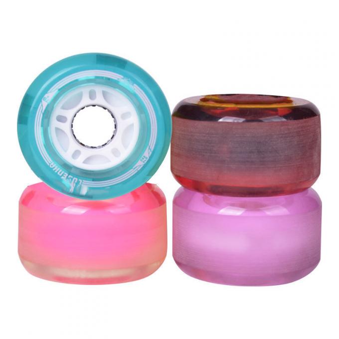 50MM-59MM LED আলোকিত স্কেটবোর্ড চাকা পিইউ ক্রুজার স্কেটবোর্ড চাকা 0
